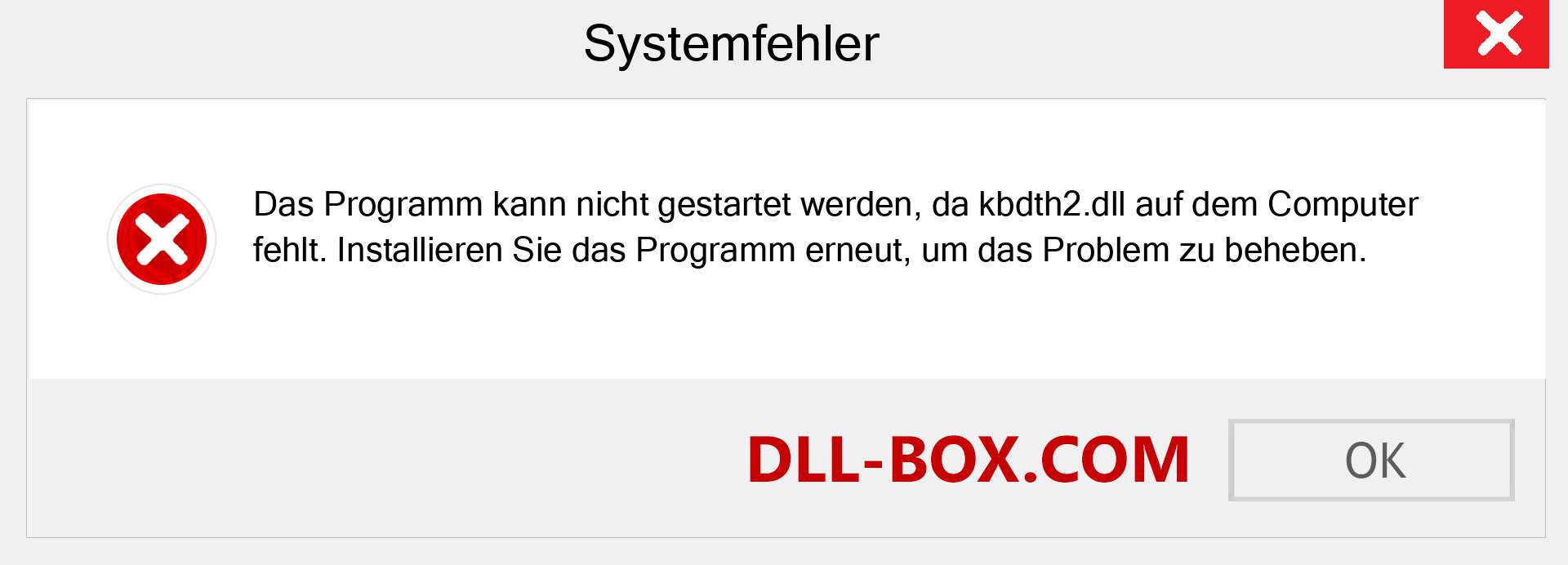 kbdth2.dll-Datei fehlt?. Download für Windows 7, 8, 10 - Fix kbdth2 dll Missing Error unter Windows, Fotos, Bildern